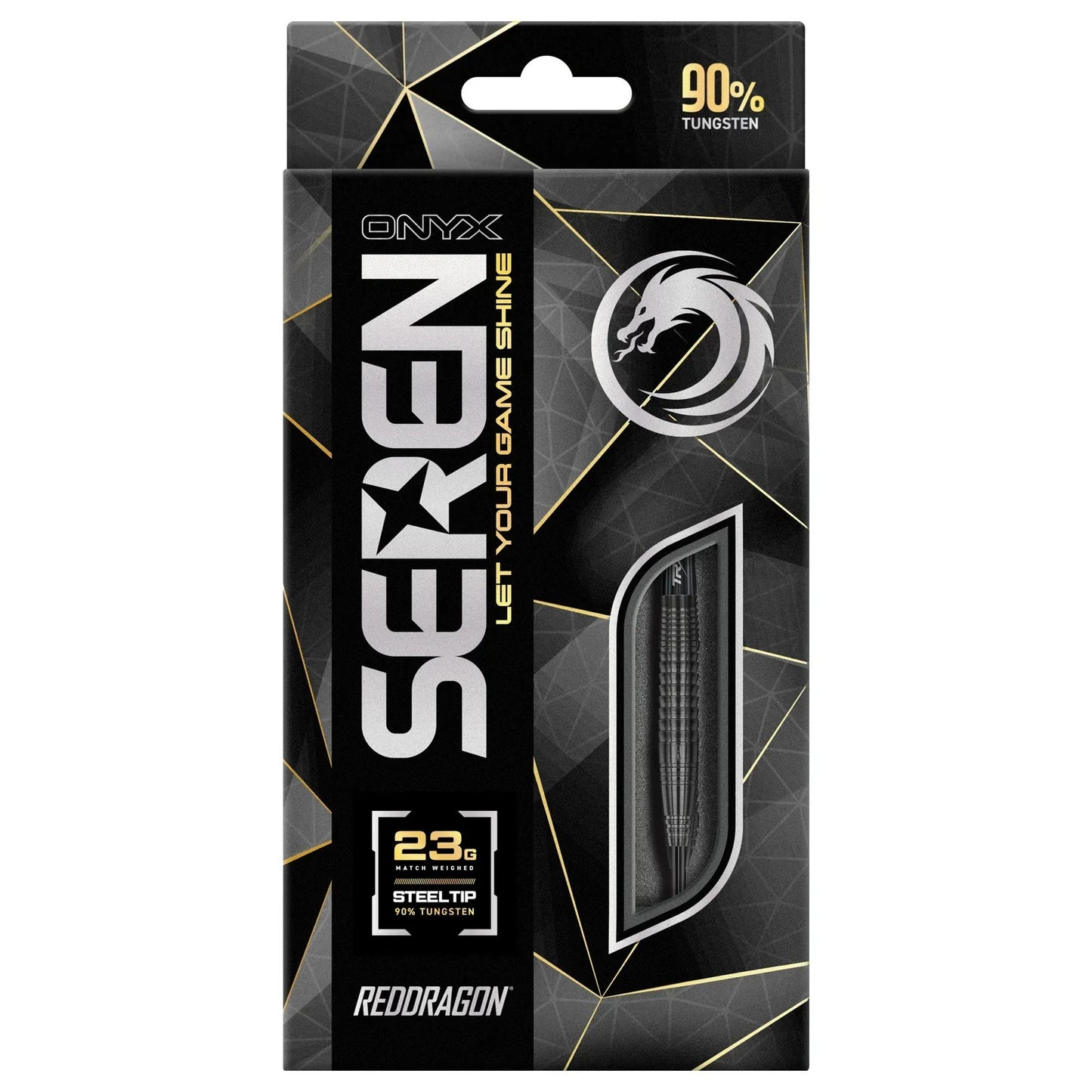 RED DRAGON - Seren 4 Onyx Black Darts - 90% Tungsten - 23g
