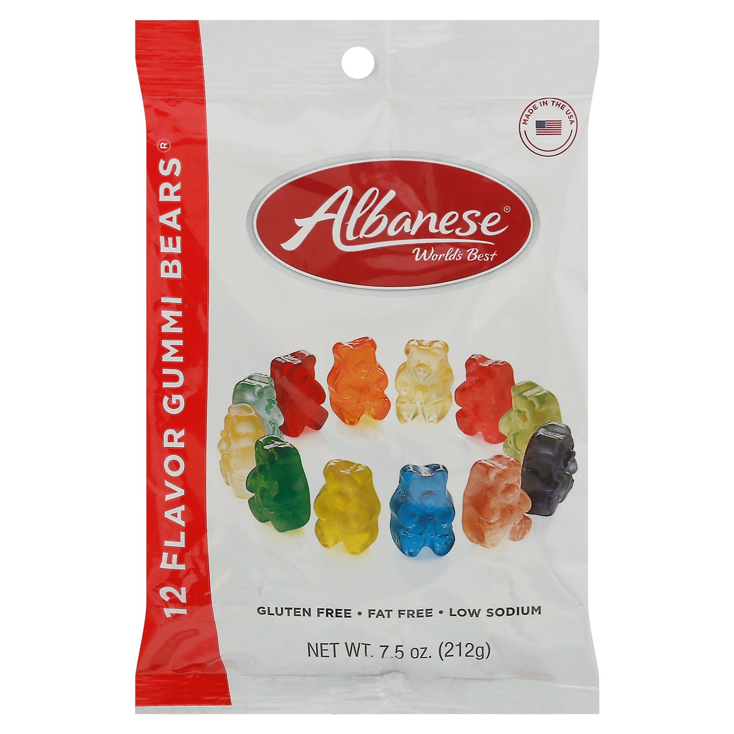 Albanese World's Best 12 Flavor Gummi Bears - 7.5 OZ 12 Pack