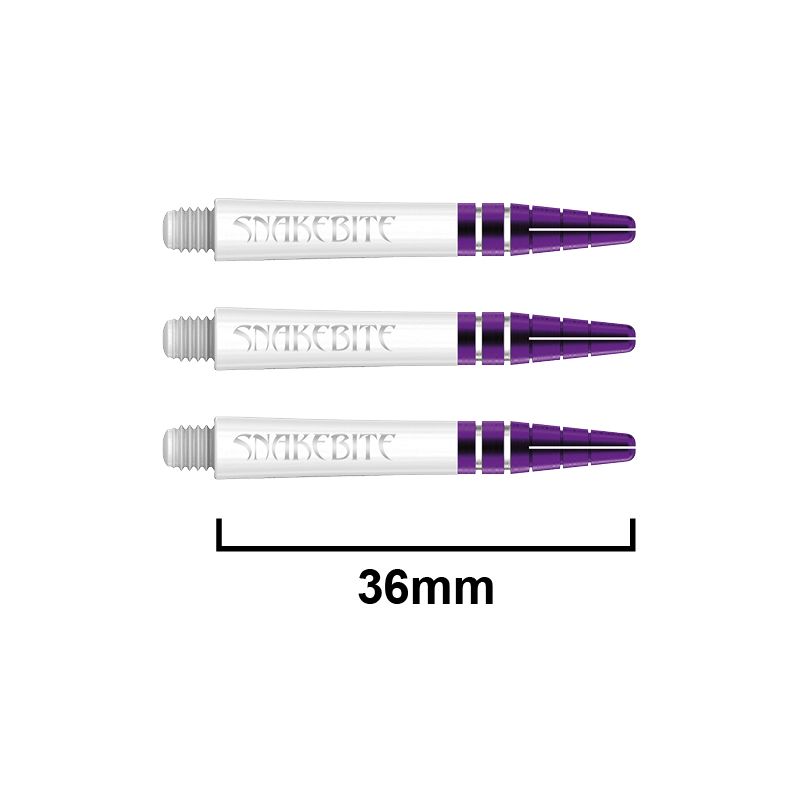 RED DRAGON - Peter Wright "Snakebite" Nitrotech Shafts - White and Purple - Short