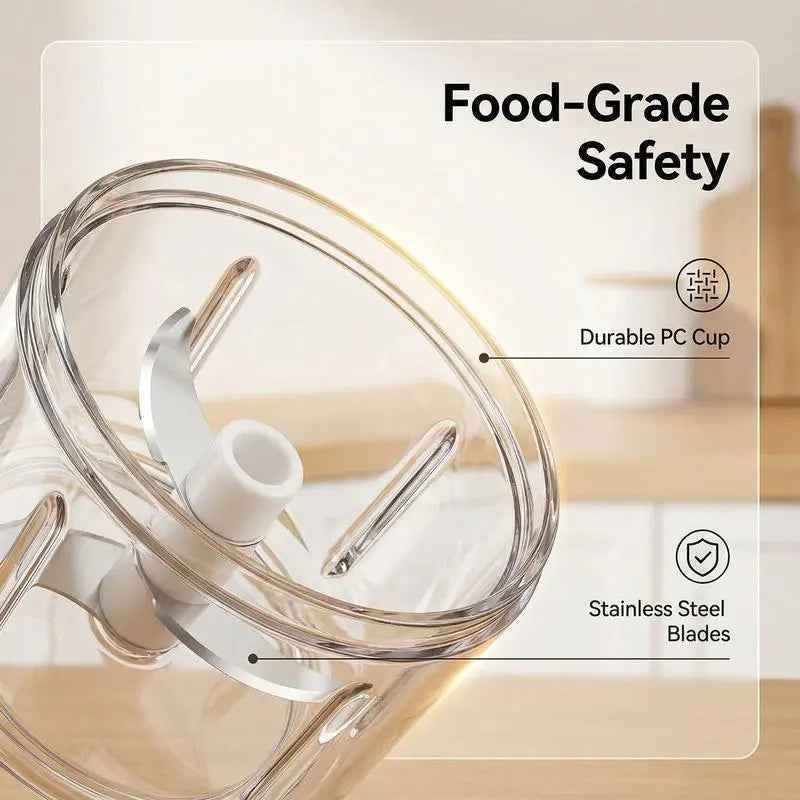 300ML Cordless Food Chopper | 4 Sharp Blades for Garlic & Vegetables