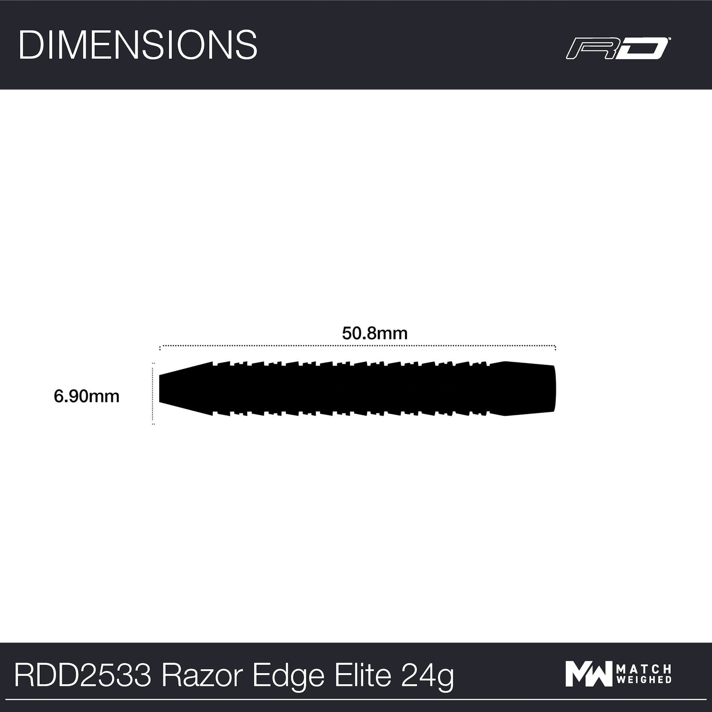 RED DRAGON - Razor Edge Elite Darts - 90% Tungsten - 24g