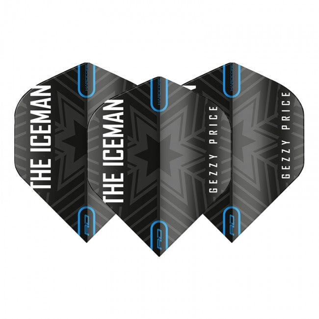 Red Dragon Gerwyn Price Iceman Flights - Snowflake Black