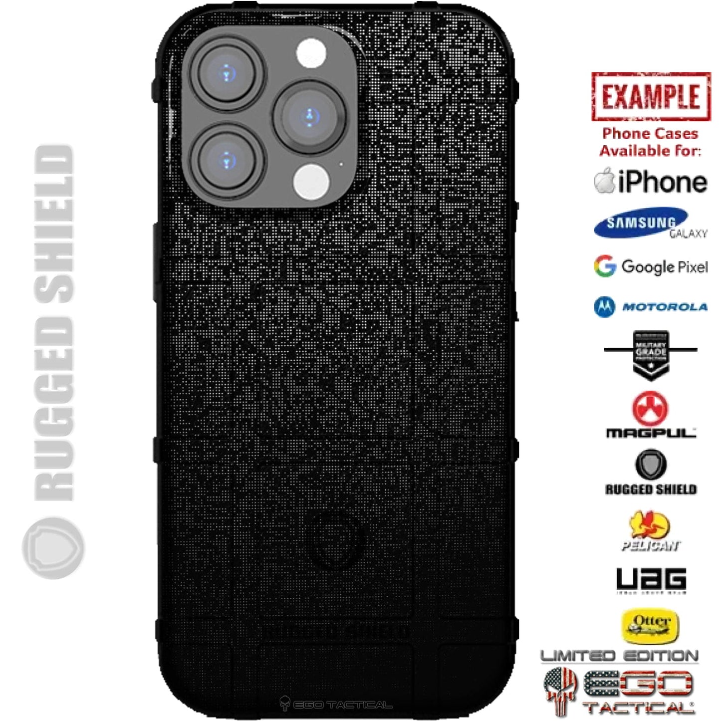 Black Dots Fade Custom Printed Case Design for Apple, Samsung, Google & Motorola Phone Models