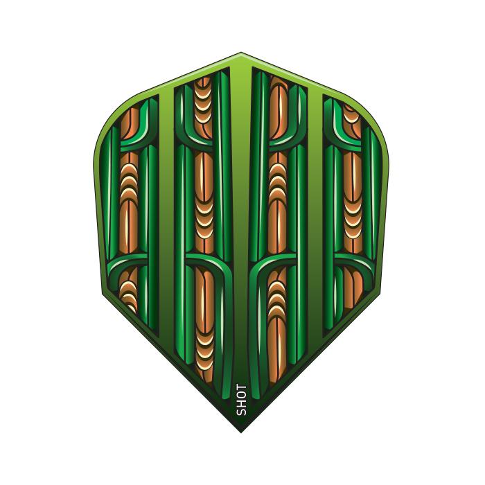 SHOT - Warrior Rutene Dart Flight - Small Standard - GREEN