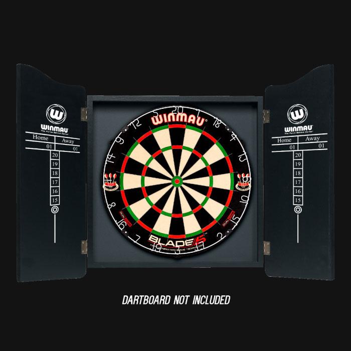 WINMAU - Classic Black Deluxe Dartboard Cabinet