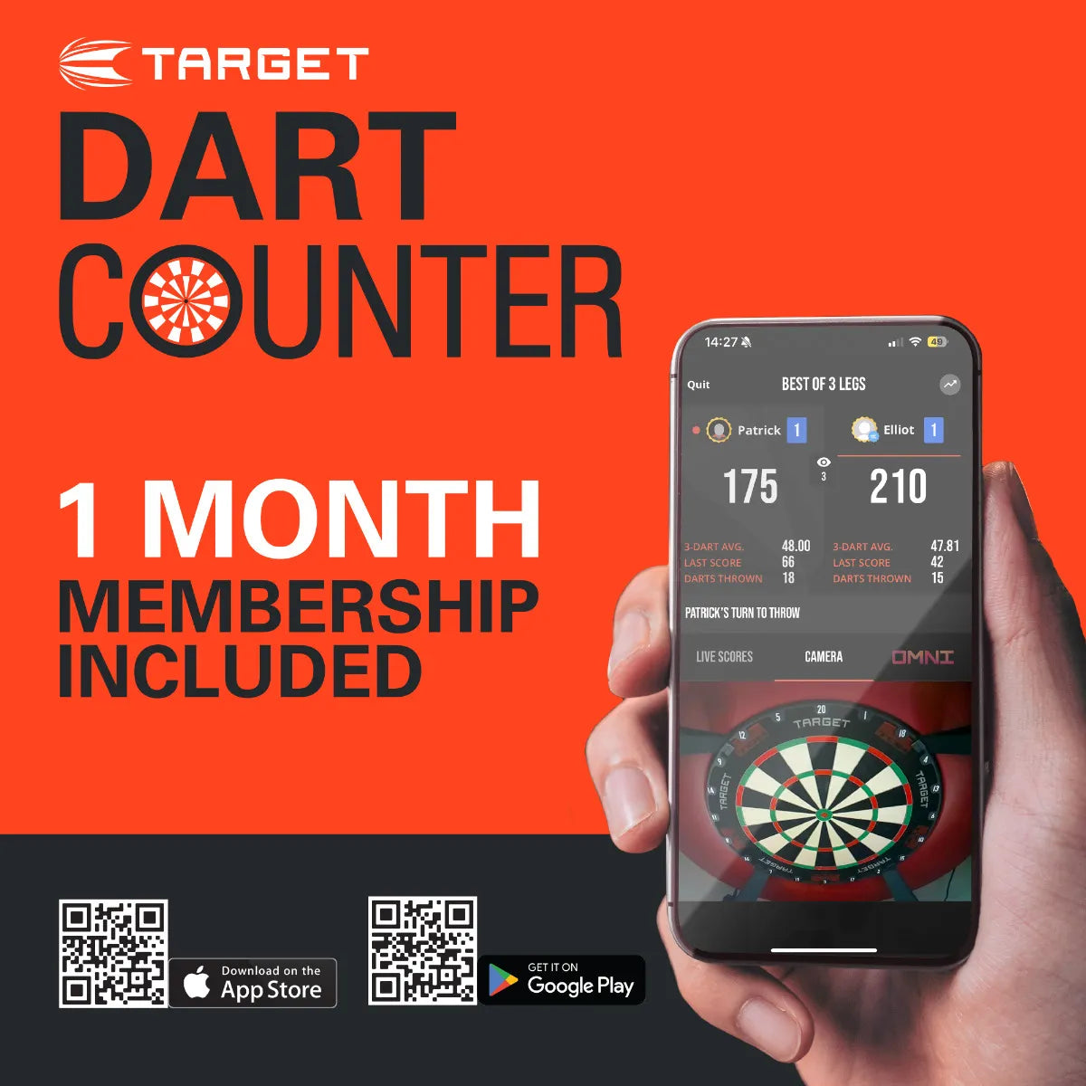 TARGET - 25g - JOSH ROCK G1 Swiss Point Darts - 90% Tungsten
