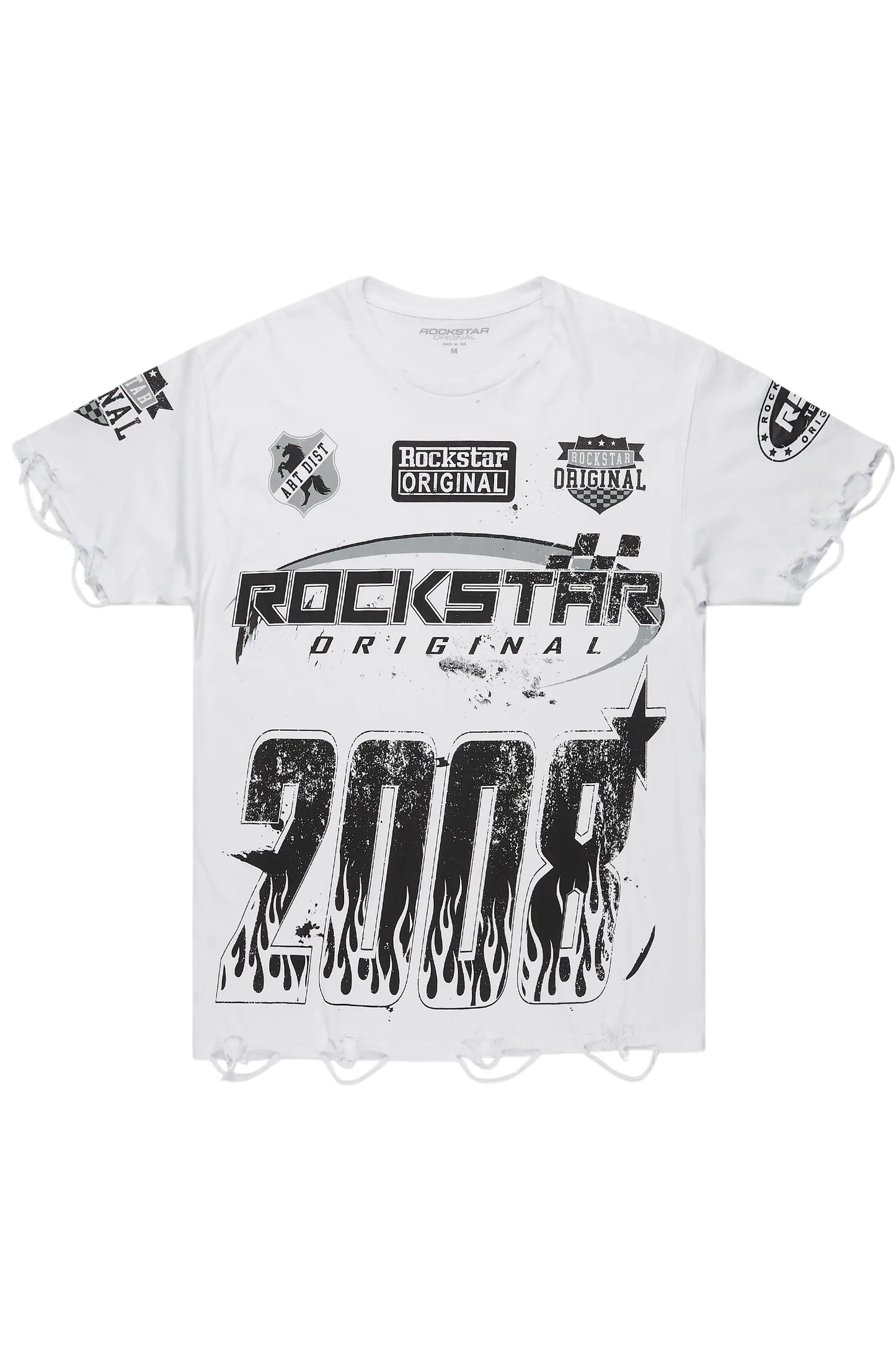 Amos White Graphic T-Shirt