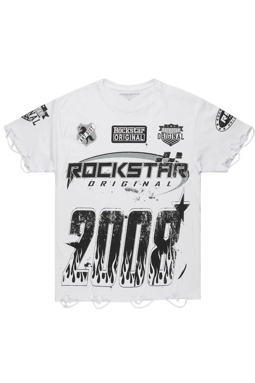 Amos White Graphic T-Shirt