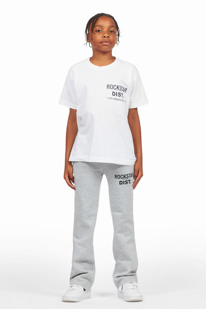 Boys Alpine Grey Stacked Trackpant