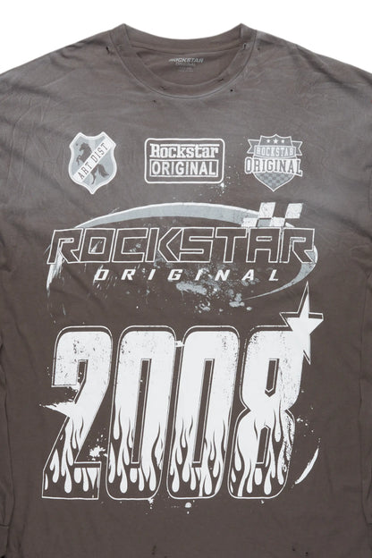 Amos Charcoal Long Sleeve Graphic T-Shirt