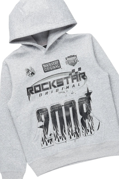 Boys Amos Grey Hoodie/Stacked Flare Jean Set