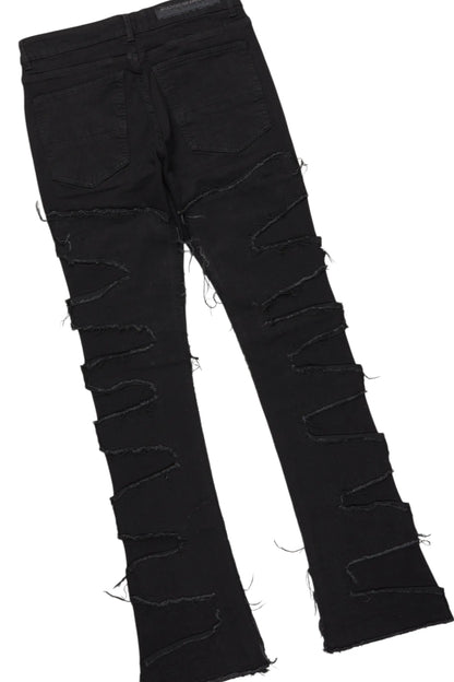 Bernhard Black Knit Sweater/Stacked Flare Jean Bundle