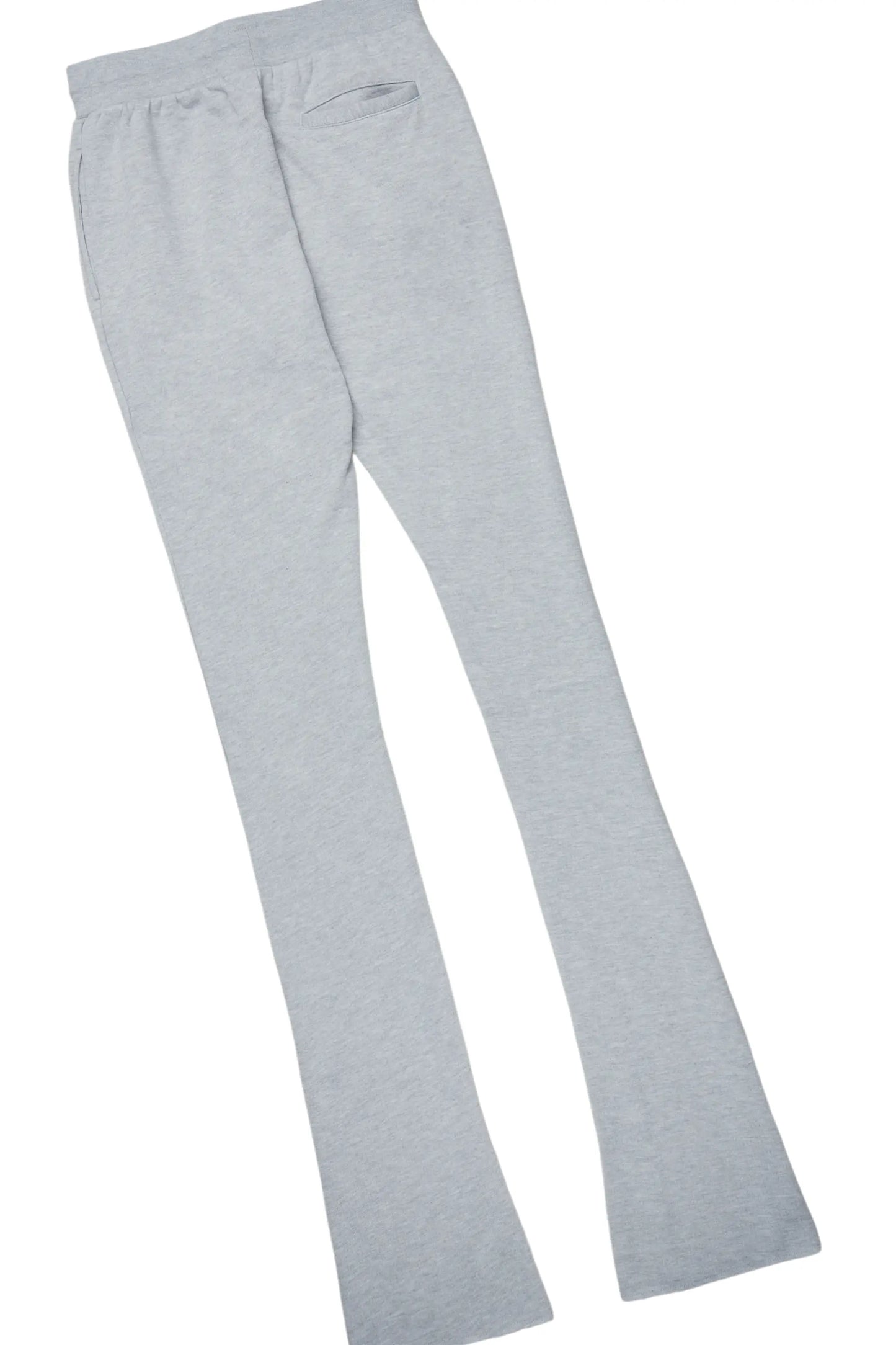 Basic Heather Grey Hoodie/Super Stacked Flare Track Set