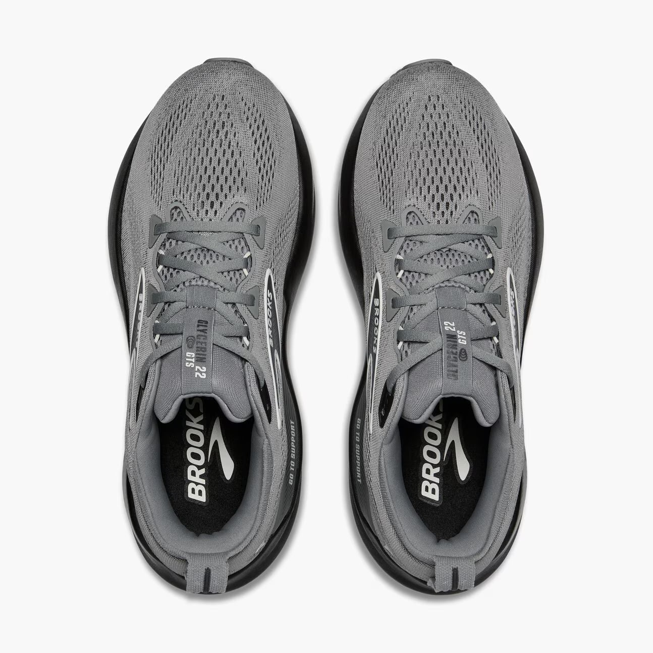 Brooks Men's Glycerin GTS 22 (Extra Wide) - Primer Gray/Ebony/Bluewash