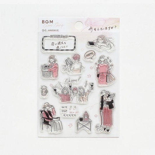 BGM Clear Stamp - Adult Girl - Weekend