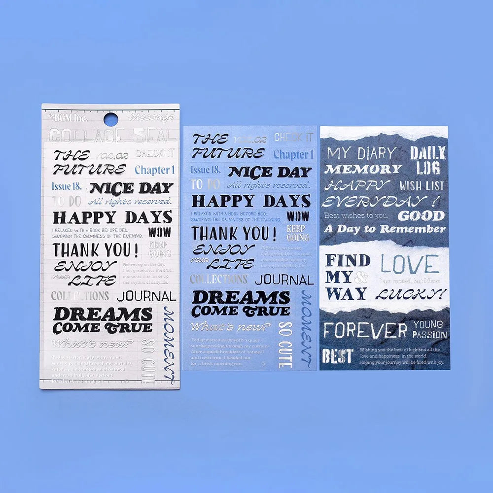 BGM - Collage Seal Sticker Sheets - Message