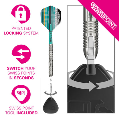 TARGET - 24g - Hydro SP 01 - Steel Tip Swiss Point - 90% Tungsten Darts
