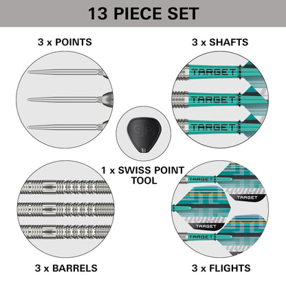 TARGET - 21g - Hydro SP 02 - Steel Tip Swiss Point - 90% Tungsten Darts