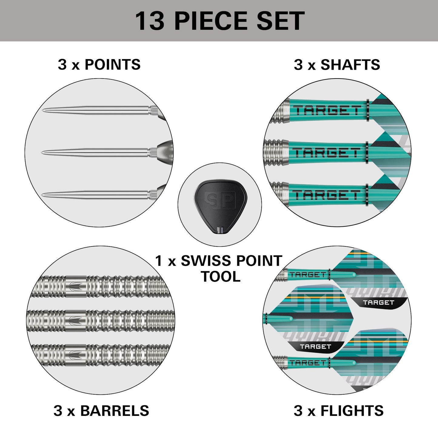 TARGET - 24g - Hydro SP 01 - Steel Tip Swiss Point - 90% Tungsten Darts
