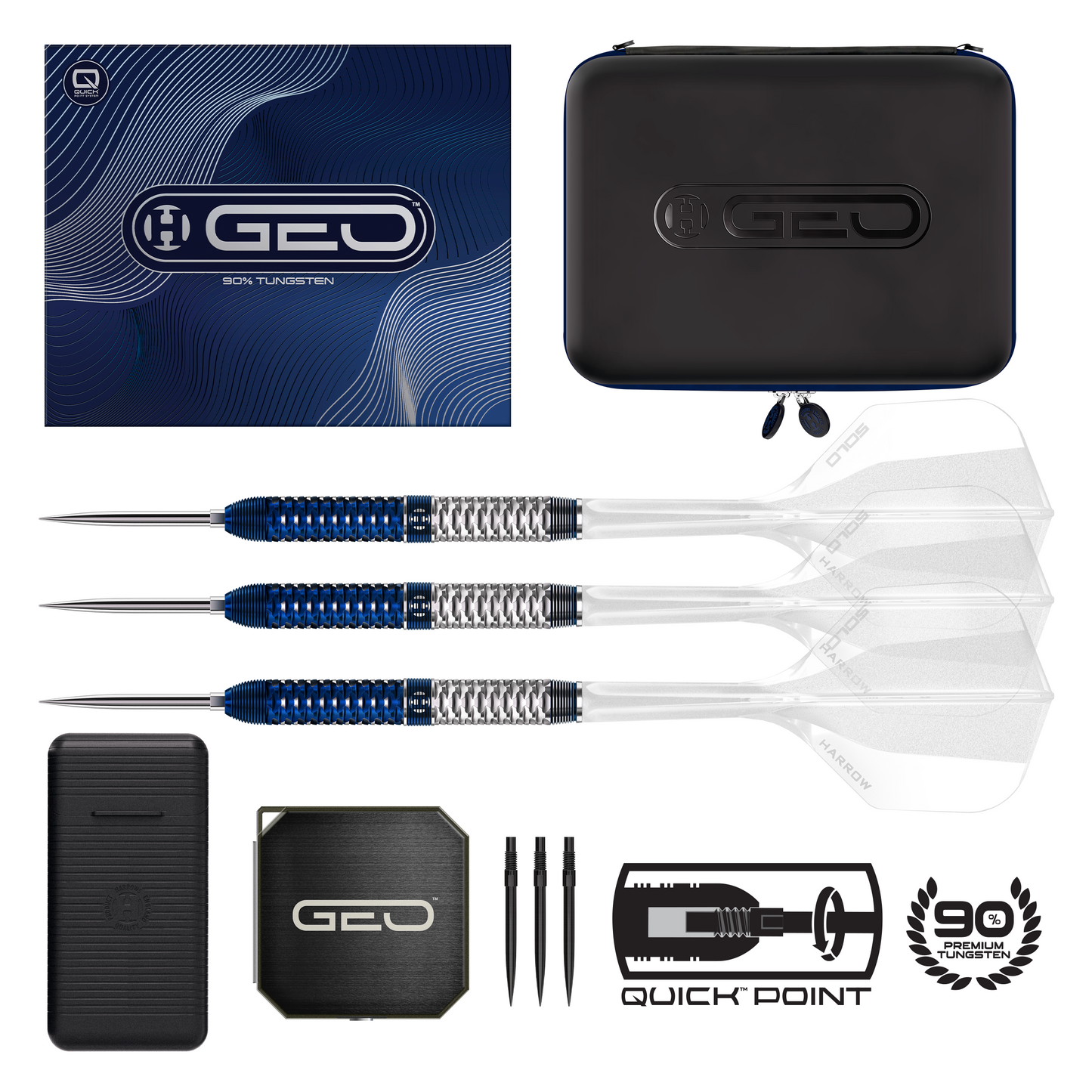 HARROWS - 24g Geo 01 Quick Point Darts - 90% Tungsten