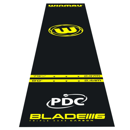 WINMAU - PRO ZONE Essential PVC DART MAT - BLACK and YELLOW