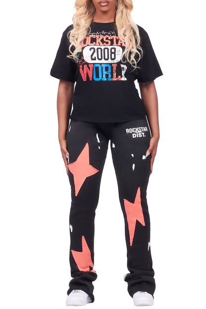 Aliyah Black T-Shirt Trackset