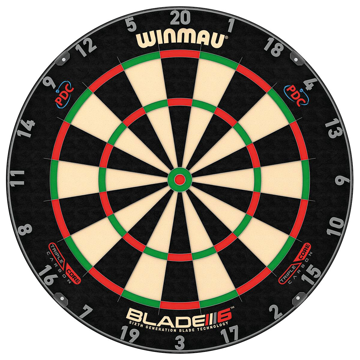 WINMAU - Blade 6 TRIPLE CORE Championship Dartboard - PDC Edition