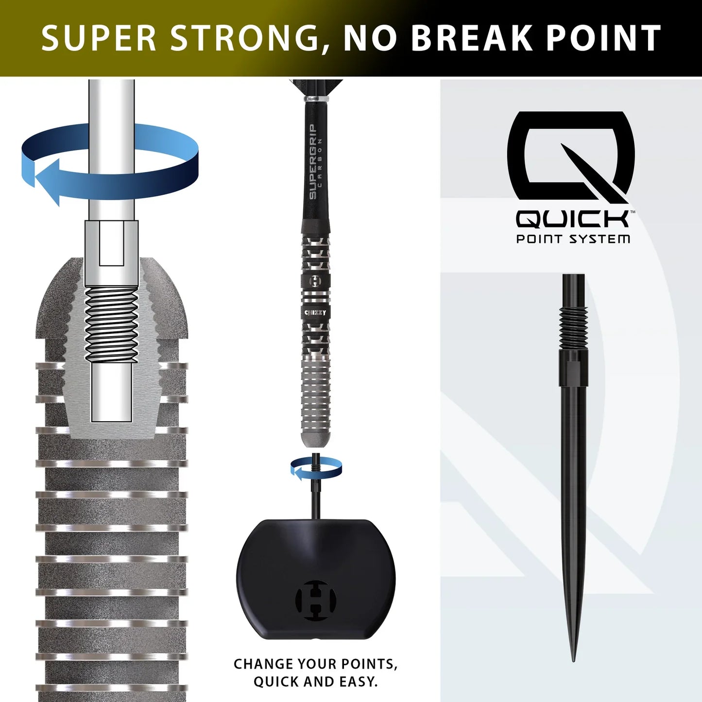 HARROWS - CHIZZY S4 QUICK POINTDarts - 90% Tungsten - 23g