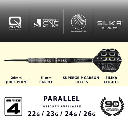 HARROWS - CHIZZY S4 QUICK POINTDarts - 90% Tungsten - 24g