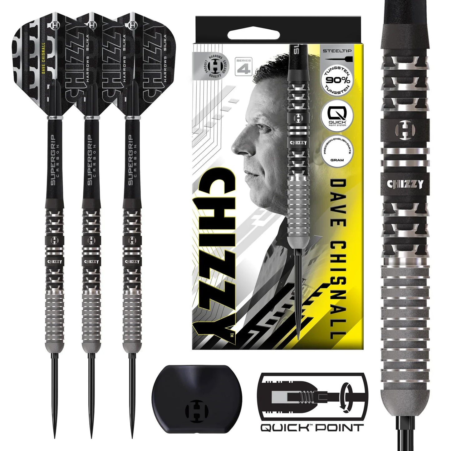 HARROWS - CHIZZY S4 QUICK POINTDarts - 90% Tungsten - 23g
