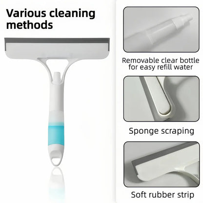 All In One Window Cleaner with Built In Spray, Wiper & Scrubber