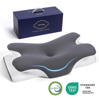 Cooling Memory Foam Neck Pillow | Adjustable Ergonomic Neck Support