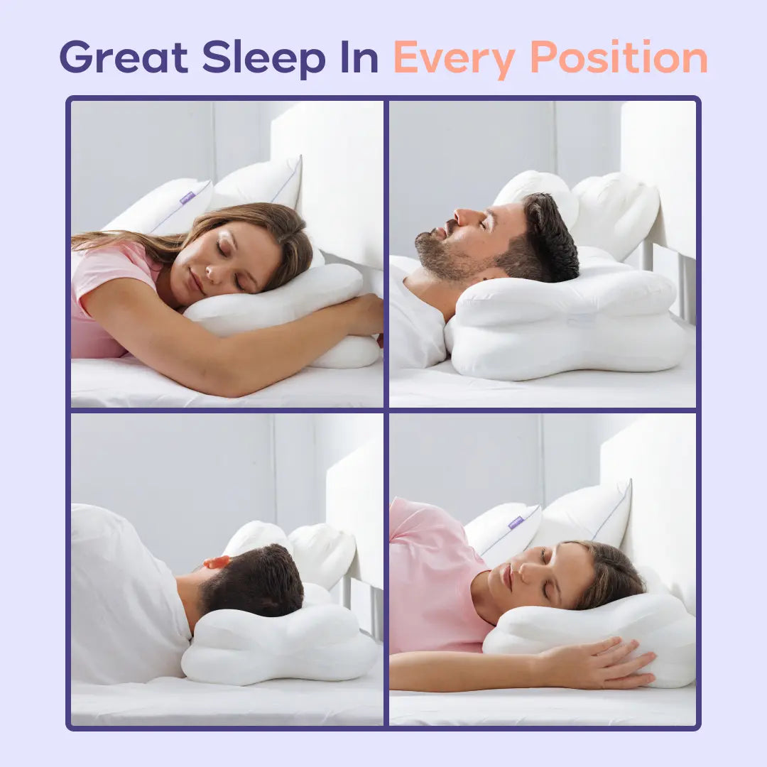 Ergonomic Cervical Memory Foam Pillow | Dual Height Cooling Pillow