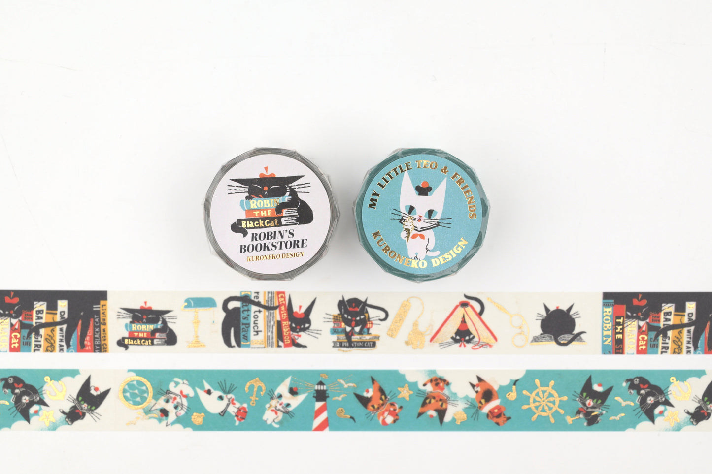 Cozyca - Black Cat Design Foil Stamping Washi Tape
