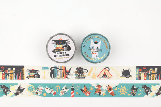 Cozyca - Black Cat Design Foil Stamping Washi Tape
