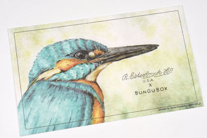 Esterbrook x BUNGUBOX Blotter Paper - Kachofugetsu Collection - Kingfisher - Limited Edition