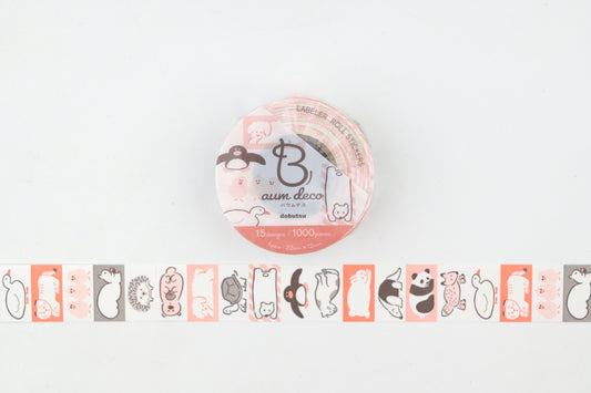 Beverly Baum Label Roll Stickers - Animals