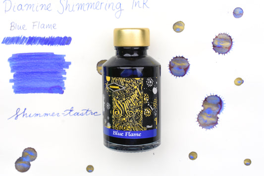 Diamine Shimmer Ink - Blue Flame - 50mL