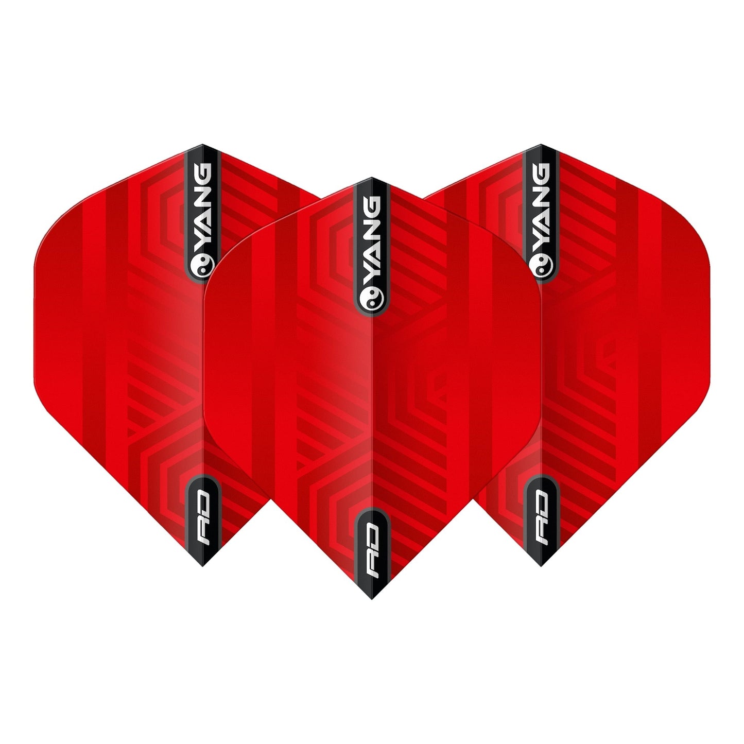 RED DRAGON - Red and Black Yin Yang Dart Flights - Standard Shape