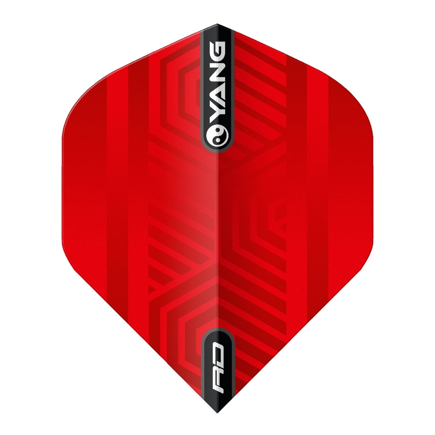 RED DRAGON - Red and Black Yin Yang Dart Flights - Standard Shape