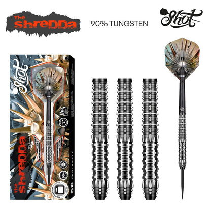 SHOT - Gnarly Shredda Steel Tip Darts - 90% Tungsten - 26g