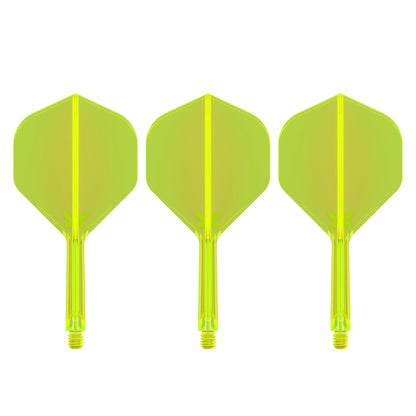 TARGET - K-FLEX All-In-One Moulded Flights NO2 Size - Neon Yellow