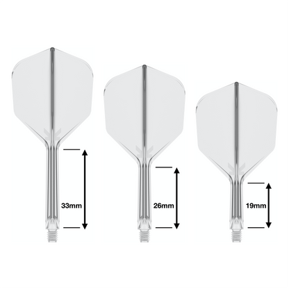 TARGET - K-FLEX All-In-One Moulded Flights NO6 Size - CLEAR