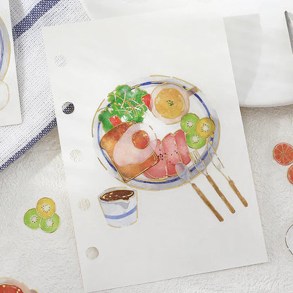 BGM Deco Clear Sticker - Food Diary - One Plate