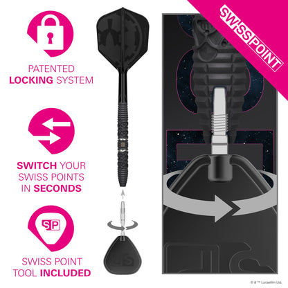 TARGET x STAR WARS - 24g - Darth Vader - Steel Tip Swiss Point - 95% Tungsten Darts