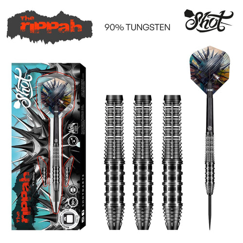 SHOT - Gnarly Rippah Steel Tip Darts - 90% Tungsten - 22g