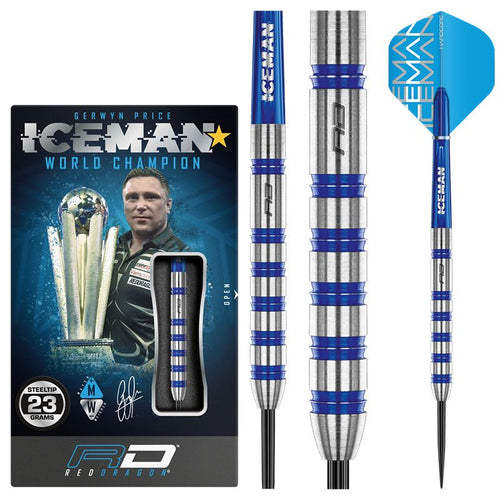 RED DRAGON - Gerwyn Price Iceman Challenger Darts - 85% Tungsten - 23g