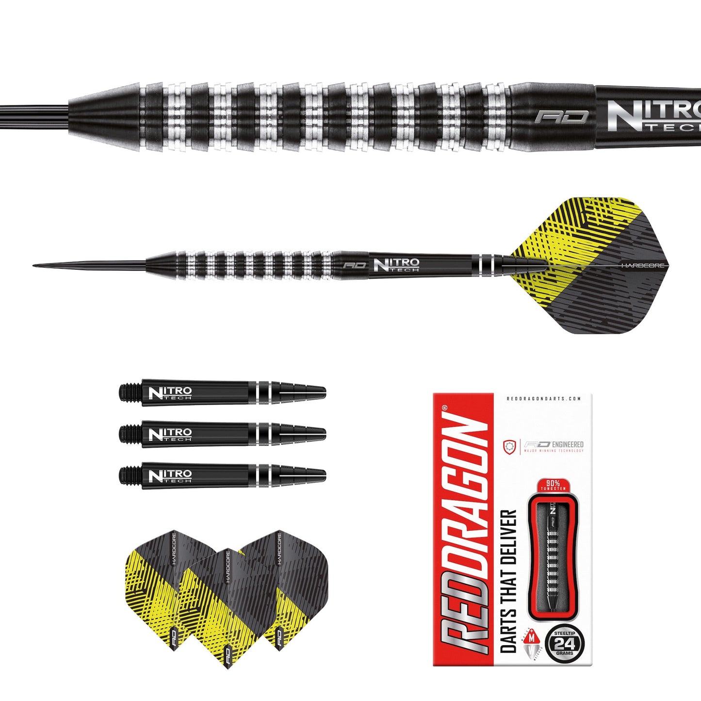 RED DRAGON - Razor Edge Elite Darts - 90% Tungsten - 24g