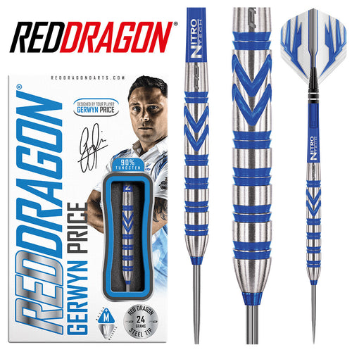 RED DRAGON - Gerwyn Price Darts - Blue Razor Grip - 26g