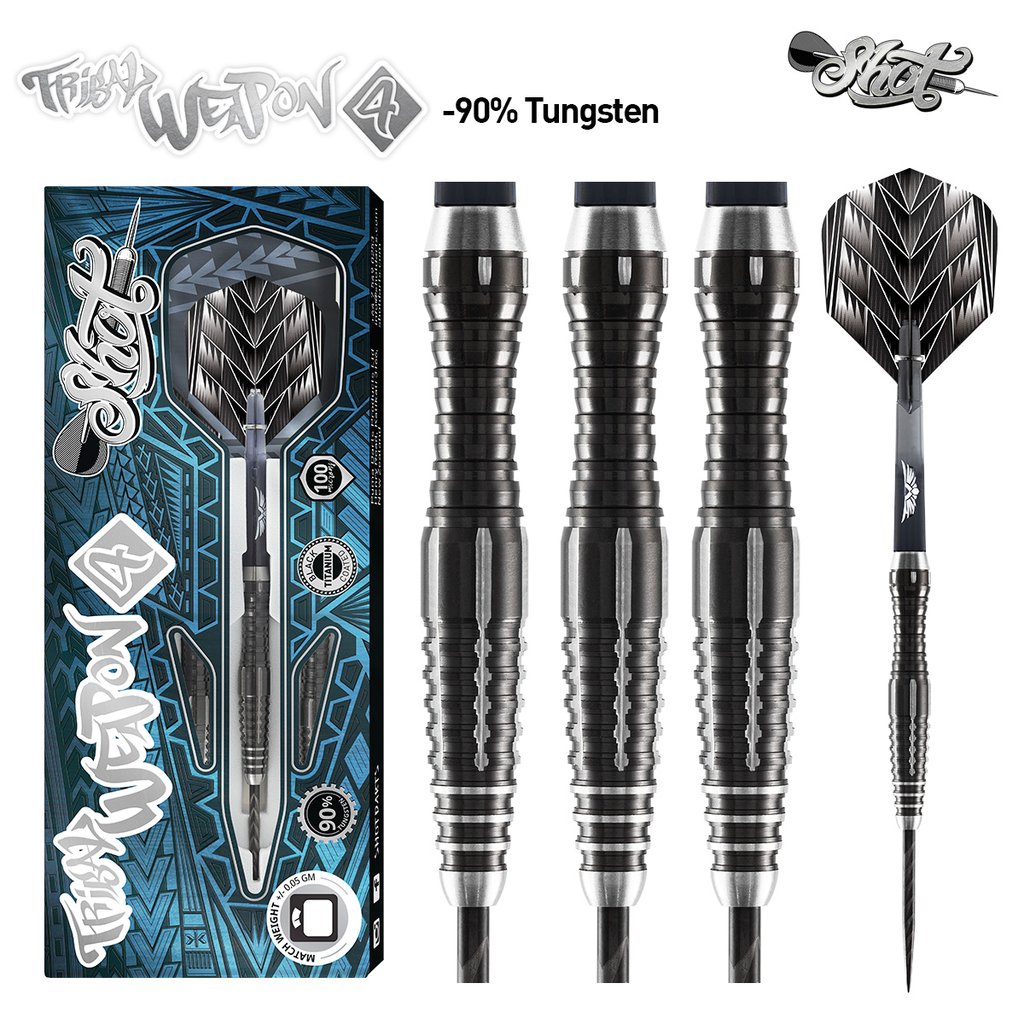SHOT Tribal Weapon 4 Darts - 90% Tungsten - 26g